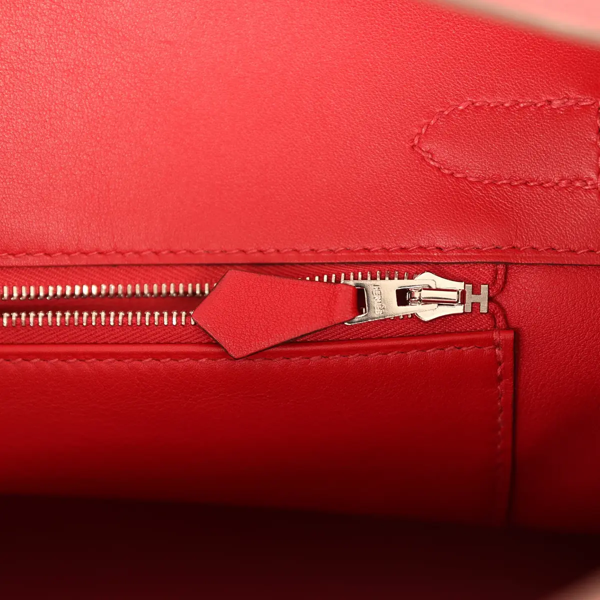 HERMÈS Pre-owned Hermes Birkin 30 Tressage De Cuir Rouge Piment Swift, Rouge H, Rouge De Coeur Epsom Palladium Hardware | Thumbnail 9 HERMÈS Pre-owned Hermes Birkin 30 Tressage De Cuir Rouge Piment Swift, Rouge H, Rouge De Coeur Epsom Palladium Hardware | Thumbnail 9