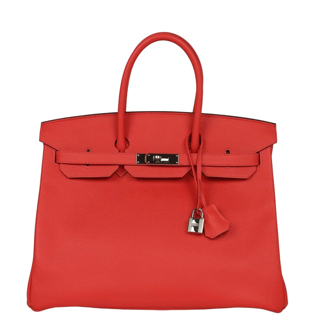 Pre-owned Hermes Birkin 35 Rose Jaipur Epsom Palladium Hardware Pre-owned Hermes Birkin 35 Rose Jaipur Epsom Palladium Hardware
