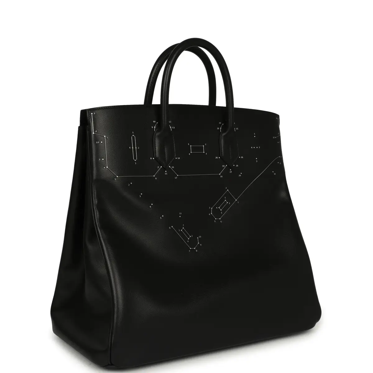 HERMÈS Pre-owned Hermes Birkin HAC a Relier 40 Black Evergrain Palladium Hardware | Thumbnail 2