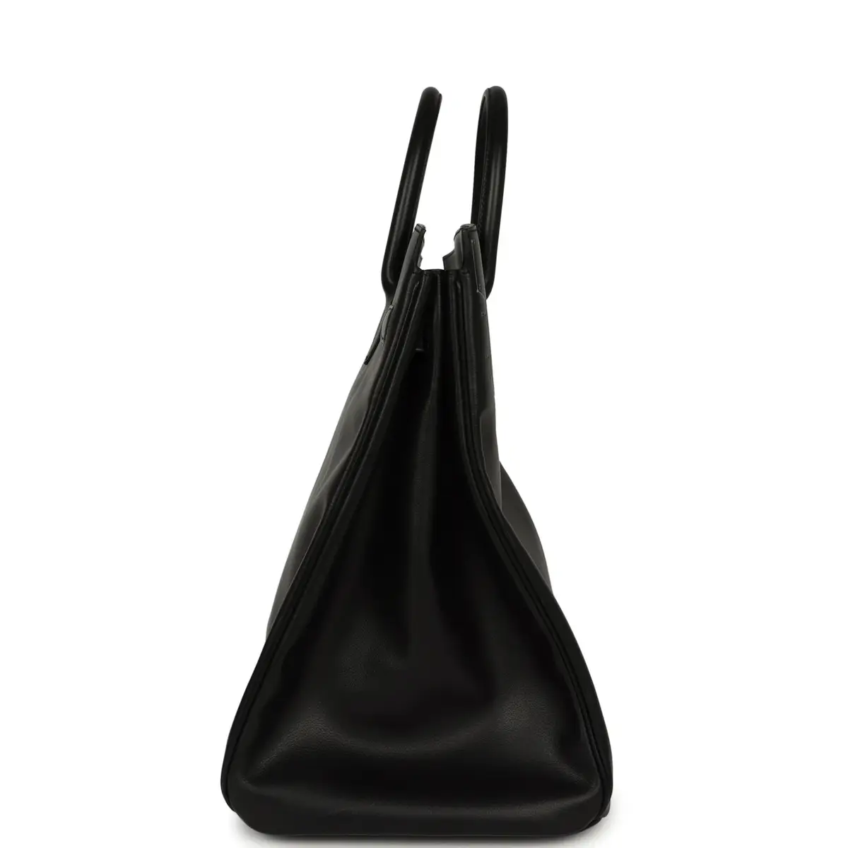 HERMÈS Pre-owned Hermes Birkin HAC a Relier 40 Black Evergrain Palladium Hardware | Thumbnail 3