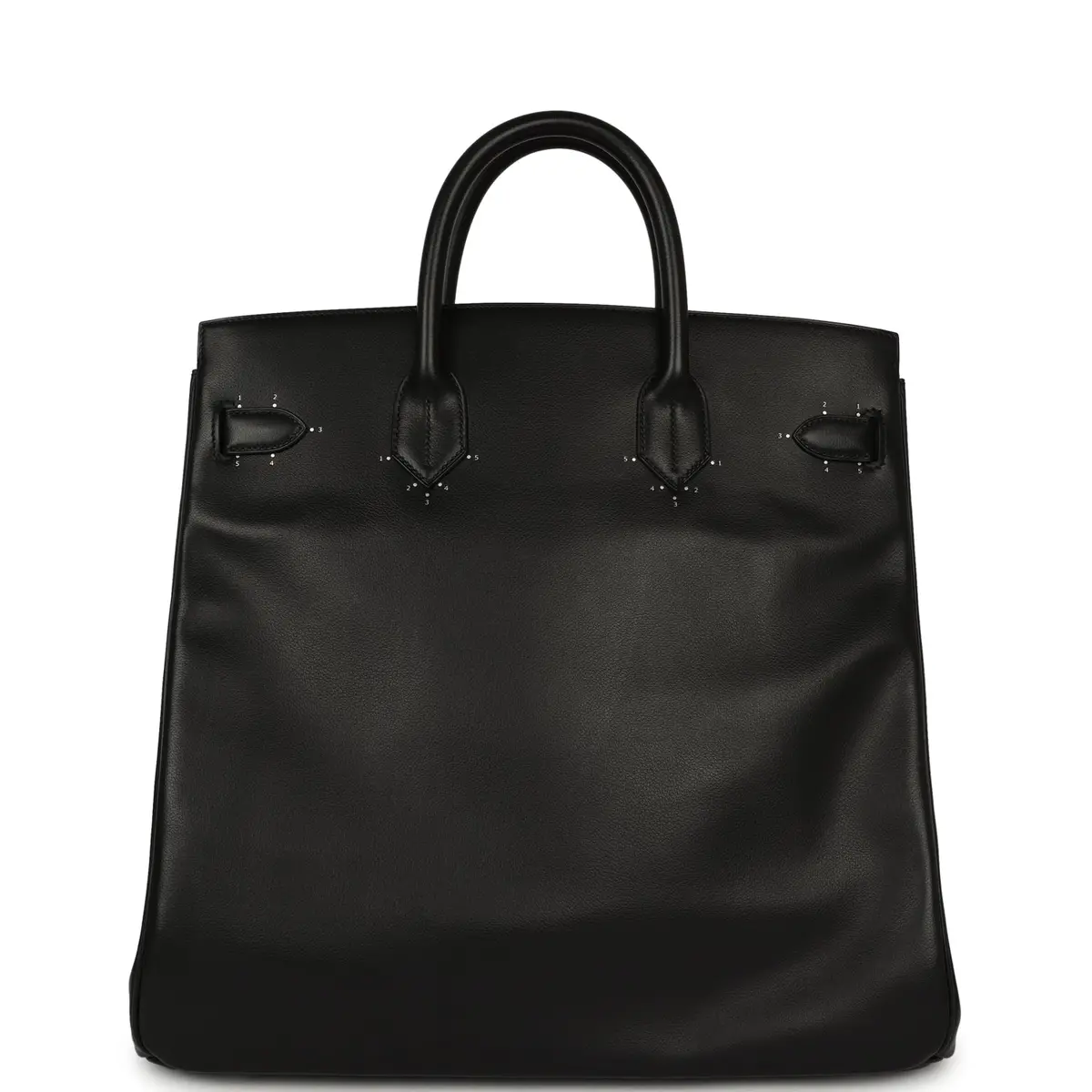 HERMÈS Pre-owned Hermes Birkin HAC a Relier 40 Black Evergrain Palladium Hardware | Thumbnail 4