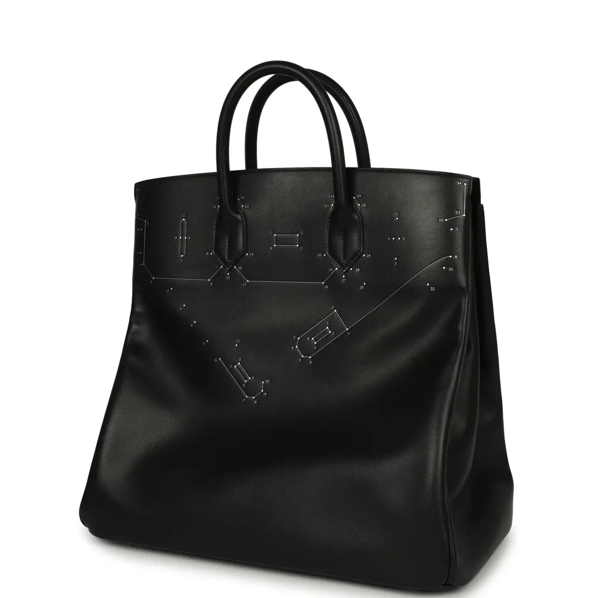 HERMÈS Pre-owned Hermes Birkin HAC a Relier 40 Black Evergrain Palladium Hardware | Thumbnail 5
