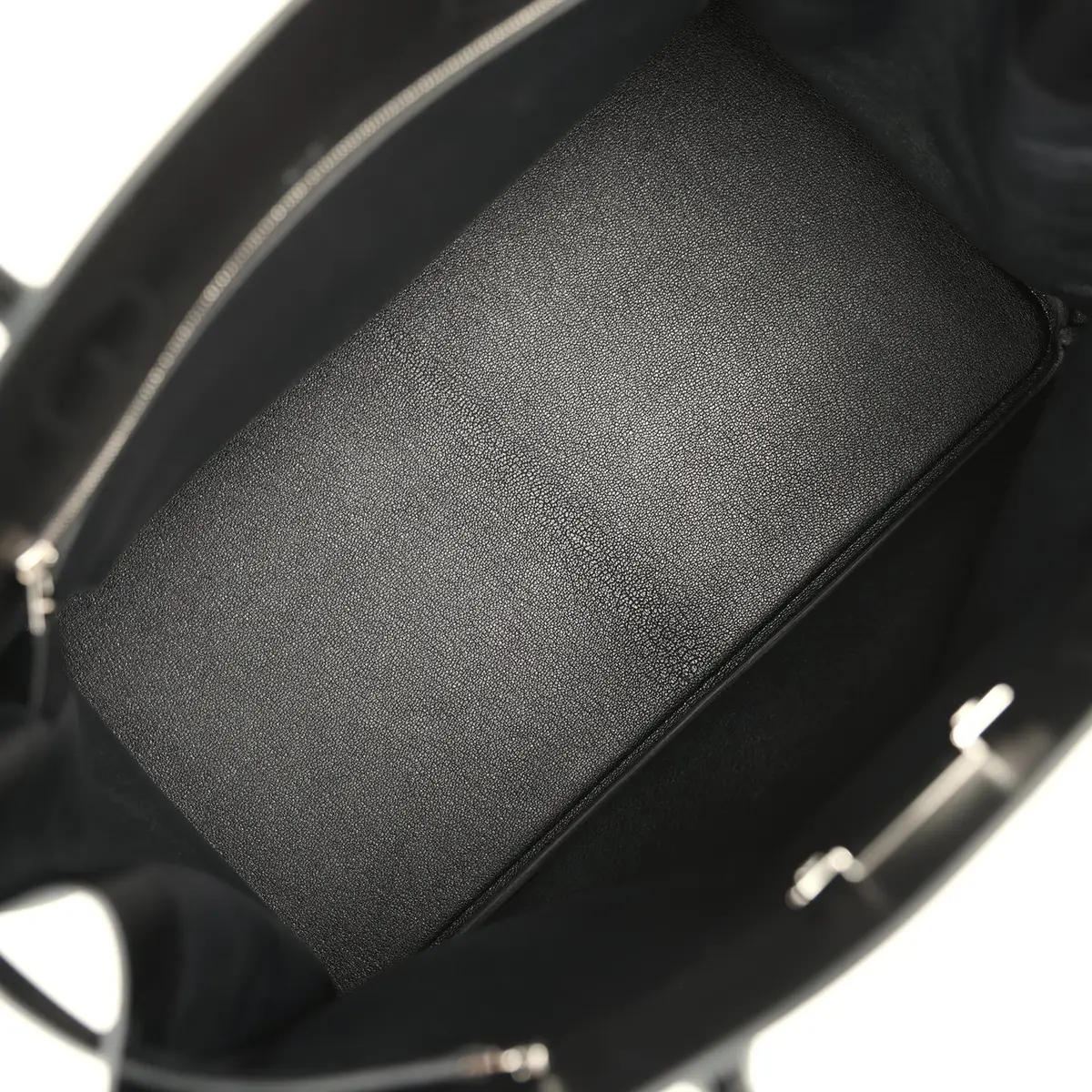 HERMÈS Pre-owned Hermes Birkin HAC a Relier 40 Black Evergrain Palladium Hardware | Thumbnail 7