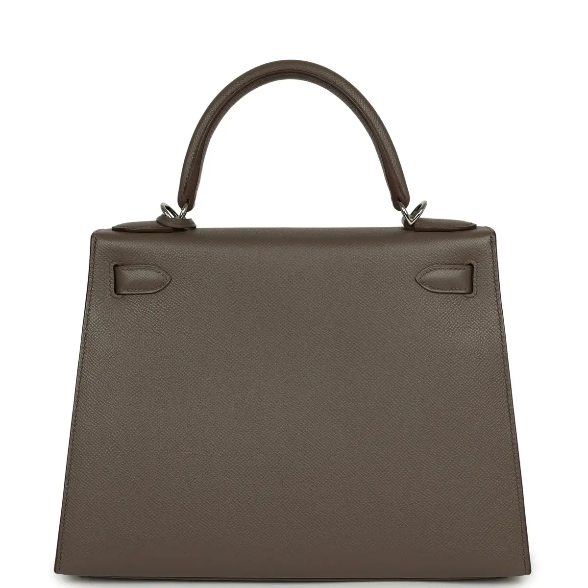 HERMÈS Pre-owned Hermes Kelly Sellier 28 Etain Epsom Palladium Hardware | Thumbnail 4