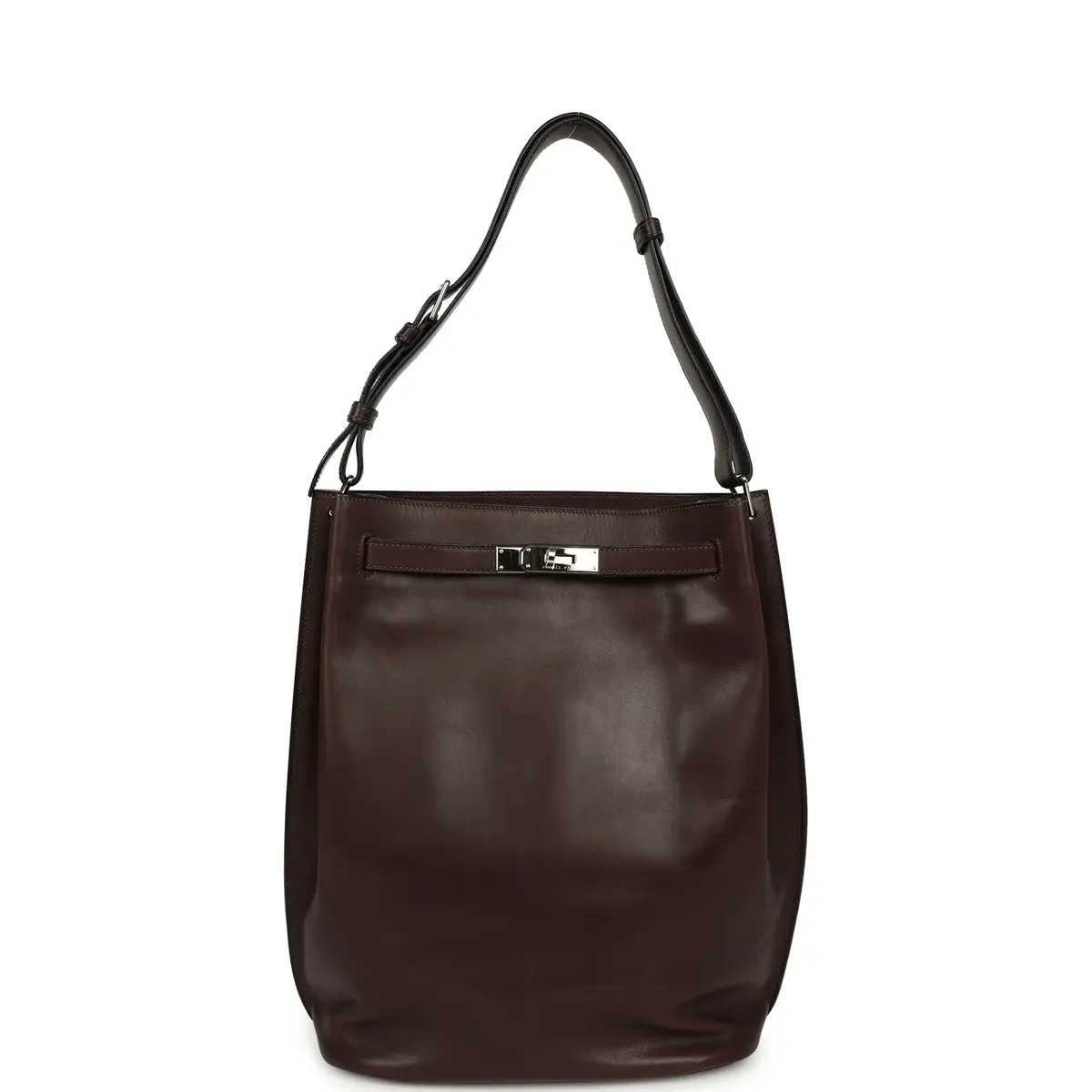 HERMÈS Pre-owned Hermes So Kelly 26 Havane Evercalf Palladium Hardware | Thumbnail 7 HERMÈS Pre-owned Hermes So Kelly 26 Havane Evercalf Palladium Hardware | Thumbnail 7