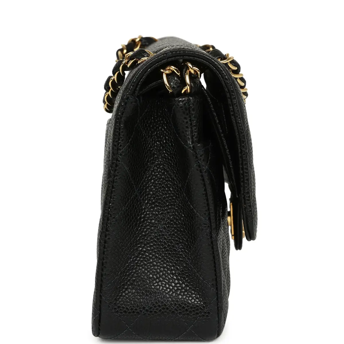Chanel Vintage Chanel Medium Classic Double Flap Bag Black Caviar Gold Hardware | Thumbnail 3 Chanel Vintage Chanel Medium Classic Double Flap Bag Black Caviar Gold Hardware | Thumbnail 3