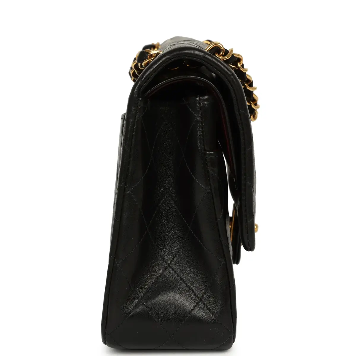 Chanel Vintage Chanel Medium Classic Double Flap Bag Black Lambskin Gold Hardware | Thumbnail 3 Chanel Vintage Chanel Medium Classic Double Flap Bag Black Lambskin Gold Hardware | Thumbnail 3