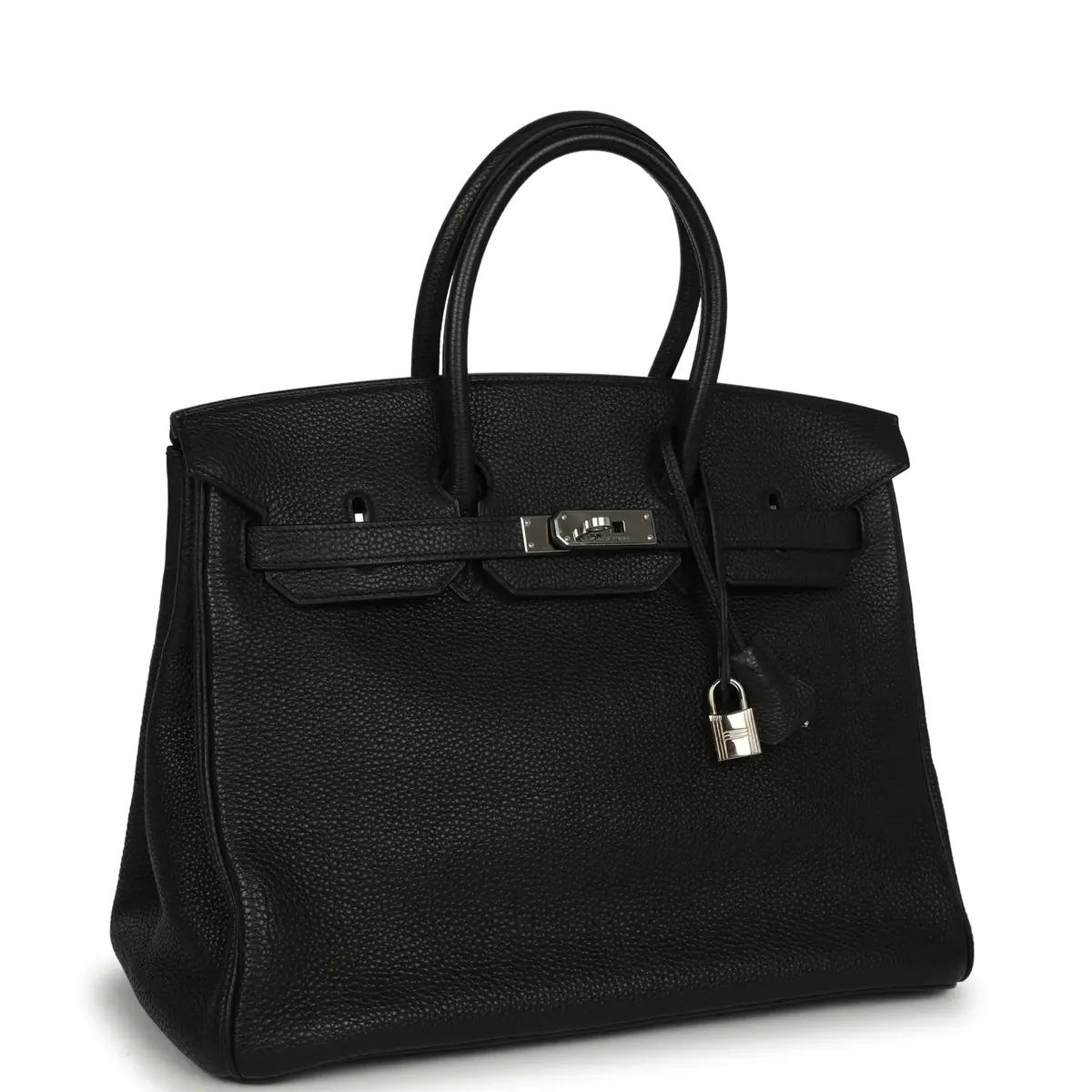 HERMÈS Vintage Hermes Birkin 35 Black Togo Palladium Hardware | Thumbnail 2