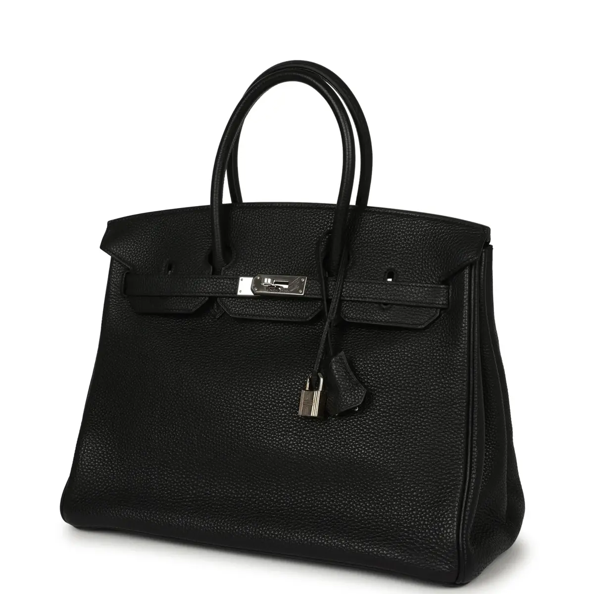 HERMÈS Vintage Hermes Birkin 35 Black Togo Palladium Hardware | Thumbnail 5