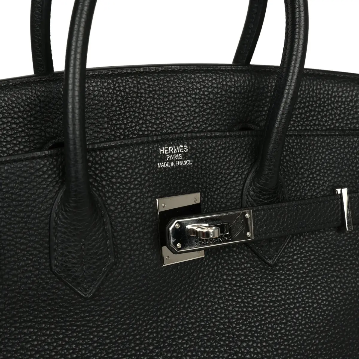 HERMÈS Vintage Hermes Birkin 35 Black Togo Palladium Hardware | Thumbnail 7