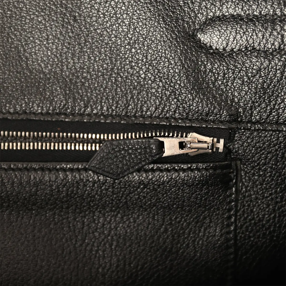 HERMÈS Vintage Hermes Birkin 35 Black Togo Palladium Hardware | Thumbnail 9