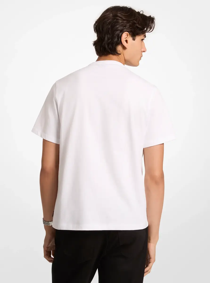 Michael Kors Collection Graphic Logo Cotton T-Shirt in | Thumbnail 2