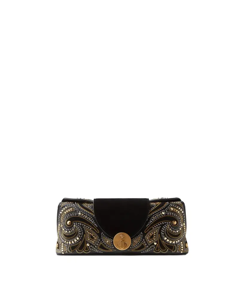 Vivian Embroidered Suede Clutch Vivian Embroidered Suede Clutch