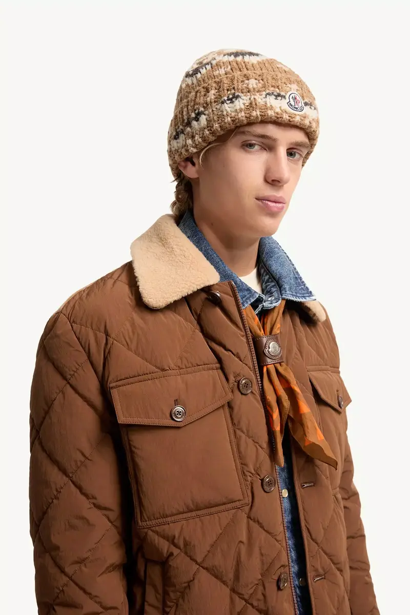 Moncler Bouclé Wool Blend Beanie | Thumbnail 3 Moncler Bouclé Wool Blend Beanie | Thumbnail 3