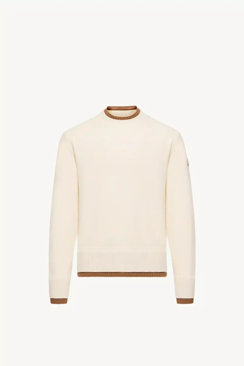 Moncler Leather Logo Wool & Cashmere Blend Sweater | Thumbnail 2