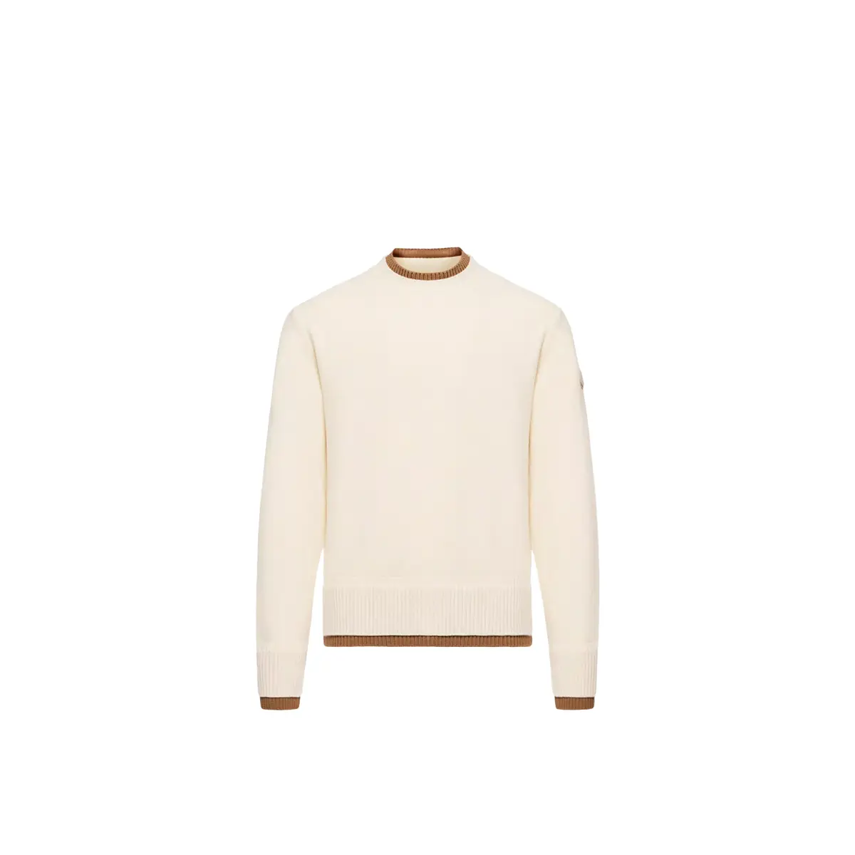 Moncler Leather Logo Wool & Cashmere Blend Sweater