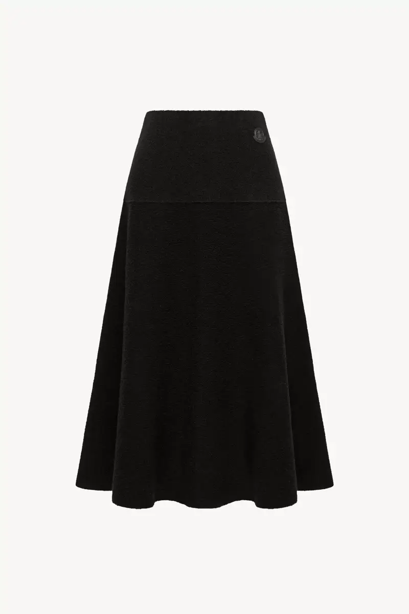 Moncler Bouclé Wool Blend Midi Skirt | Thumbnail 2