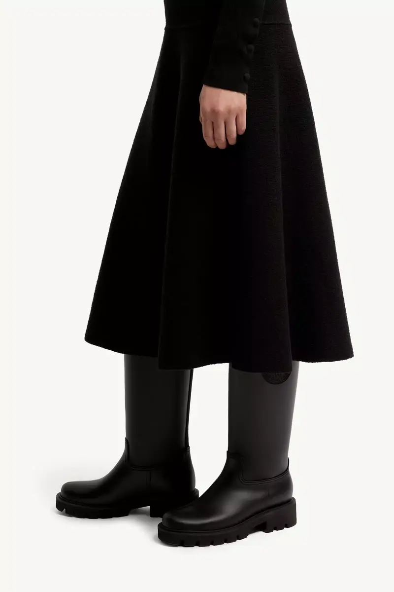 Moncler Bouclé Wool Blend Midi Skirt | Thumbnail 4