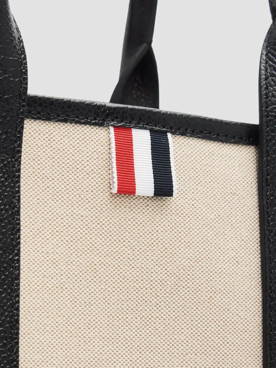 Thom Browne Women's Small Tool Canvas & Leather Tote Bag | Thumbnail 6 Thom Browne Women's Small Tool Canvas & Leather Tote Bag | Thumbnail 6