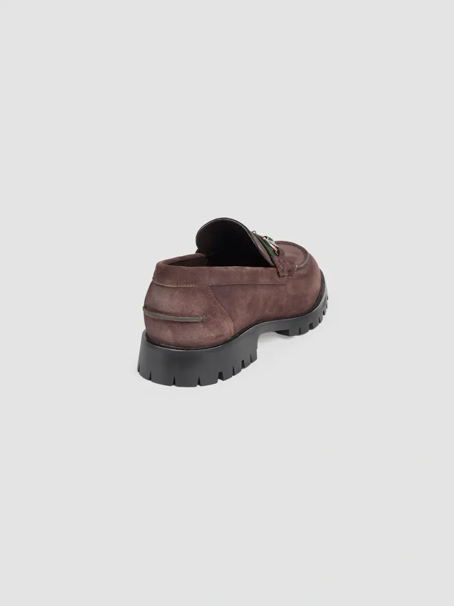 Gucci Men's Sylke Horsebit Suede & Lug Sole Loafers | Thumbnail 3 Gucci Men's Sylke Horsebit Suede & Lug Sole Loafers | Thumbnail 3