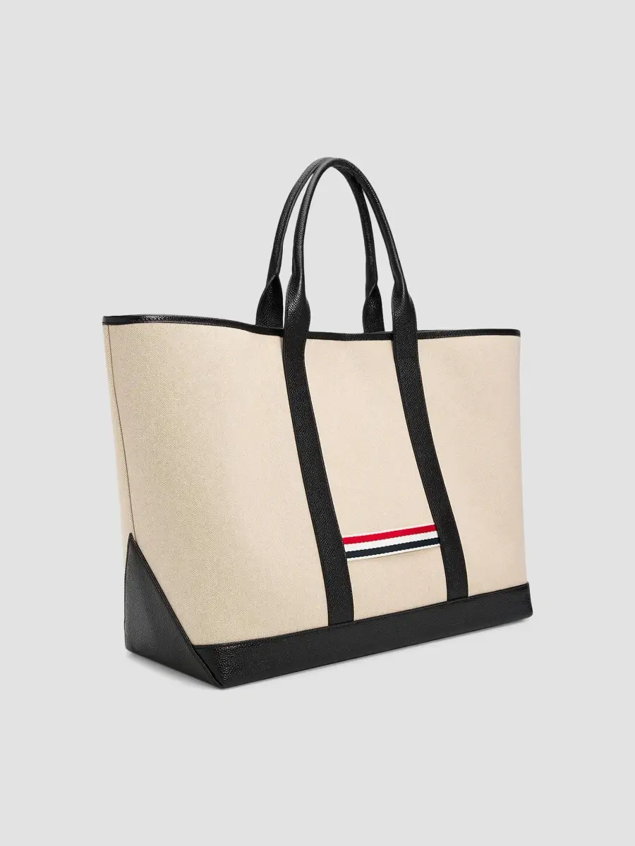 Thom Browne Women's Medium Tool Canvas & Leather Tote Bag | Thumbnail 3 Thom Browne Women's Medium Tool Canvas & Leather Tote Bag | Thumbnail 3