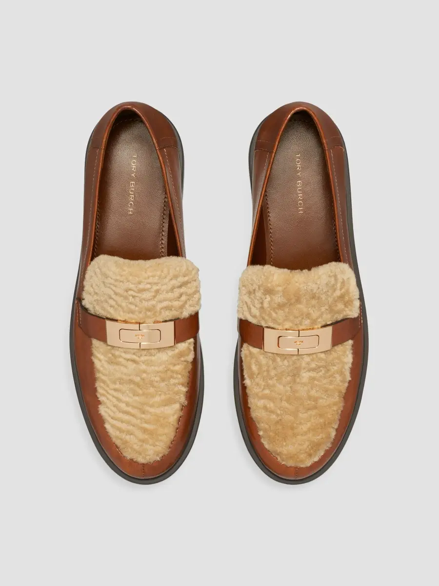 Tory Burch Women's Leelee Shearling & Leather Loafers | Thumbnail 3 Tory Burch Women's Leelee Shearling & Leather Loafers | Thumbnail 3