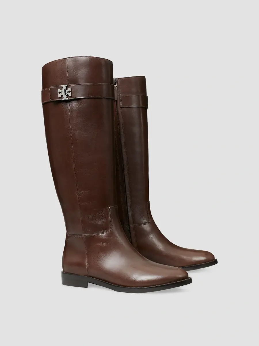 Tory Burch Women's Turnlock Leather Riding Boots | Thumbnail 2 Tory Burch Women's Turnlock Leather Riding Boots | Thumbnail 2
