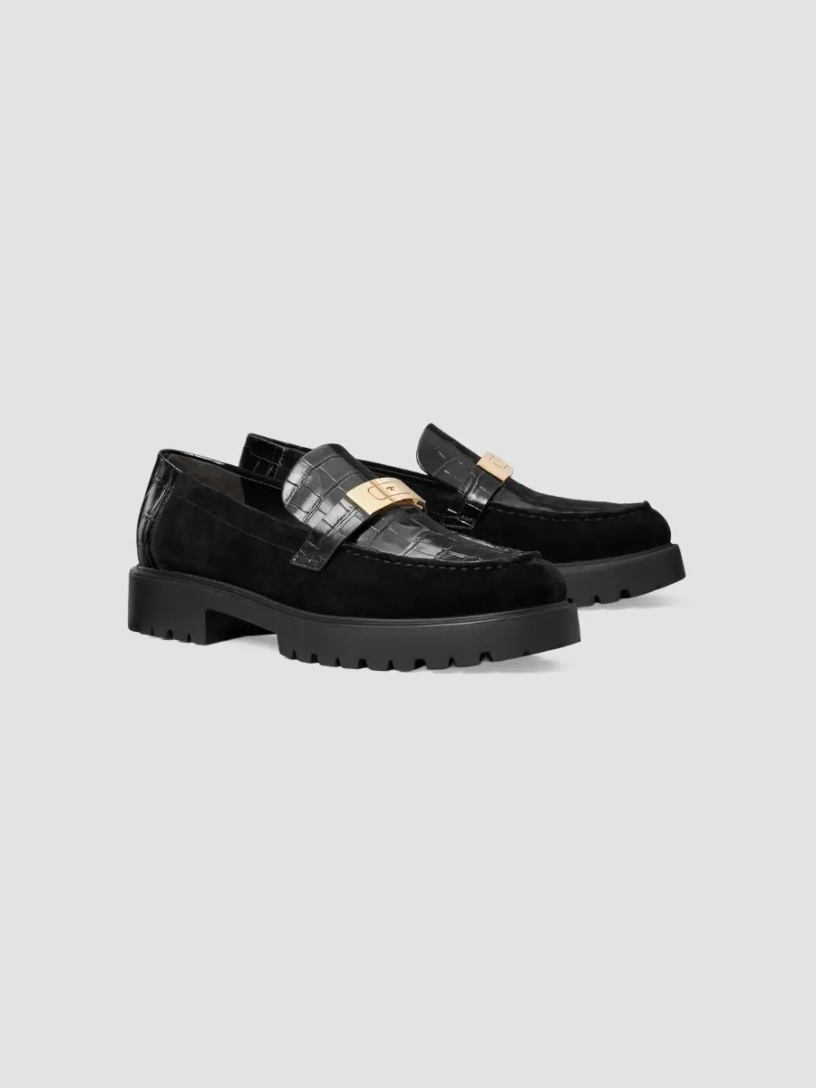 Tory Burch Women's Leelee Croc-Embossed Leather Loafers | Thumbnail 2 Tory Burch Women's Leelee Croc-Embossed Leather Loafers | Thumbnail 2