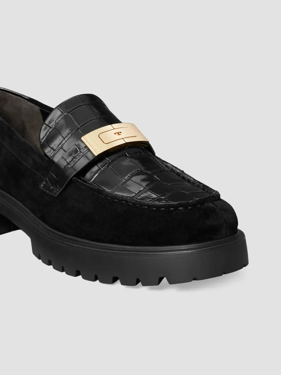 Tory Burch Women's Leelee Croc-Embossed Leather Loafers | Thumbnail 4 Tory Burch Women's Leelee Croc-Embossed Leather Loafers | Thumbnail 4
