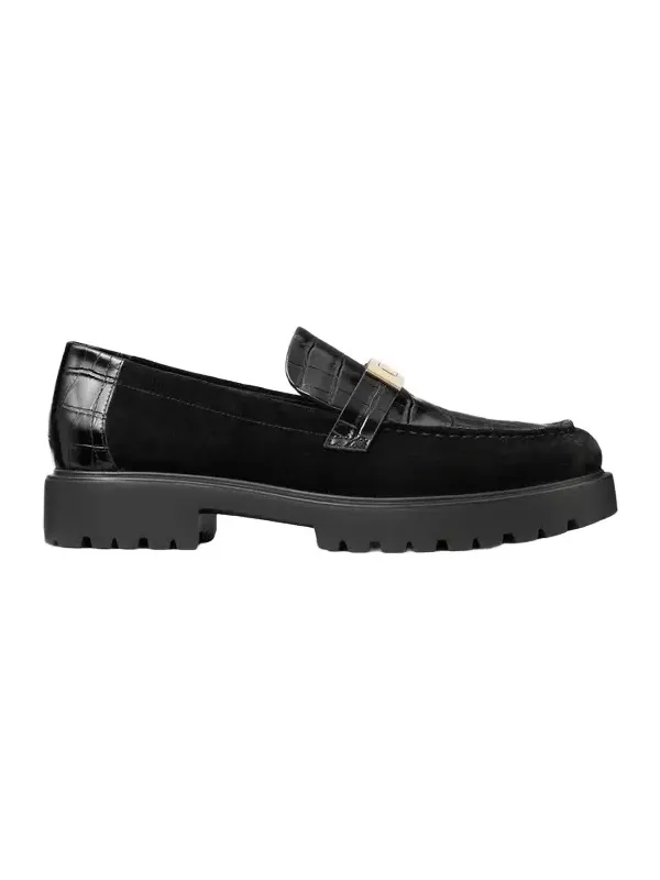 Women's Leelee Croc-Embossed Leather Loafers