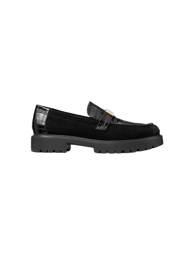 Tory Burch Women's Leelee Croc-Embossed Leather Loafers