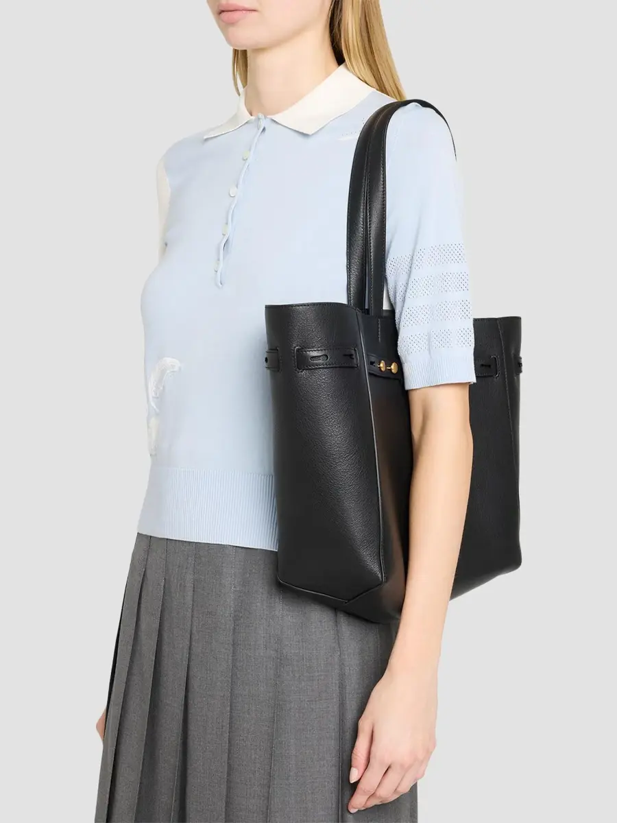 Thom Browne Women's Mrs. Thom Cabas Leather Tote Bag | Thumbnail 2 Thom Browne Women's Mrs. Thom Cabas Leather Tote Bag | Thumbnail 2