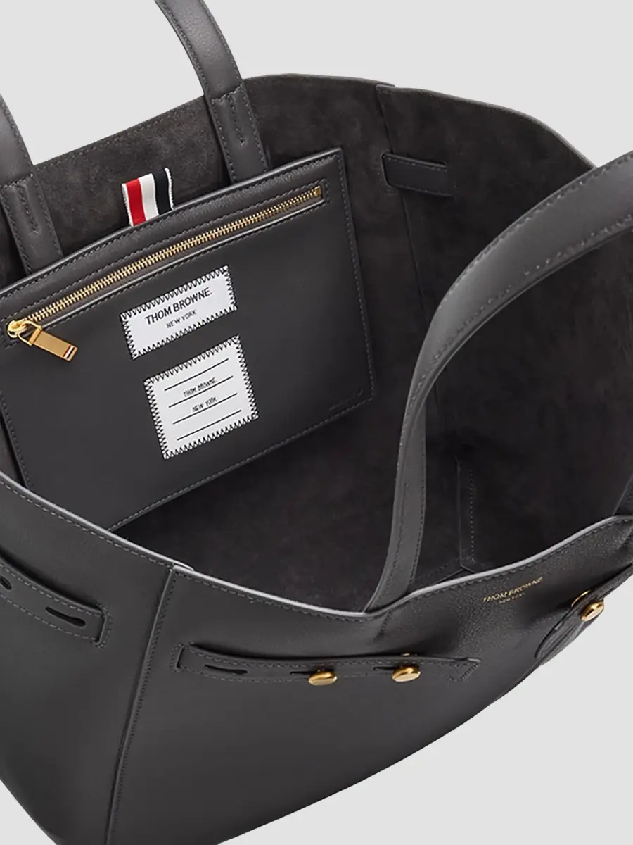 Thom Browne Women's Mrs. Thom Cabas Leather Tote Bag | Thumbnail 4 Thom Browne Women's Mrs. Thom Cabas Leather Tote Bag | Thumbnail 4