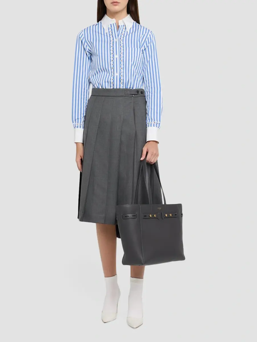 Thom Browne Women's Mrs. Thom Cabas Leather Tote Bag | Thumbnail 5 Thom Browne Women's Mrs. Thom Cabas Leather Tote Bag | Thumbnail 5