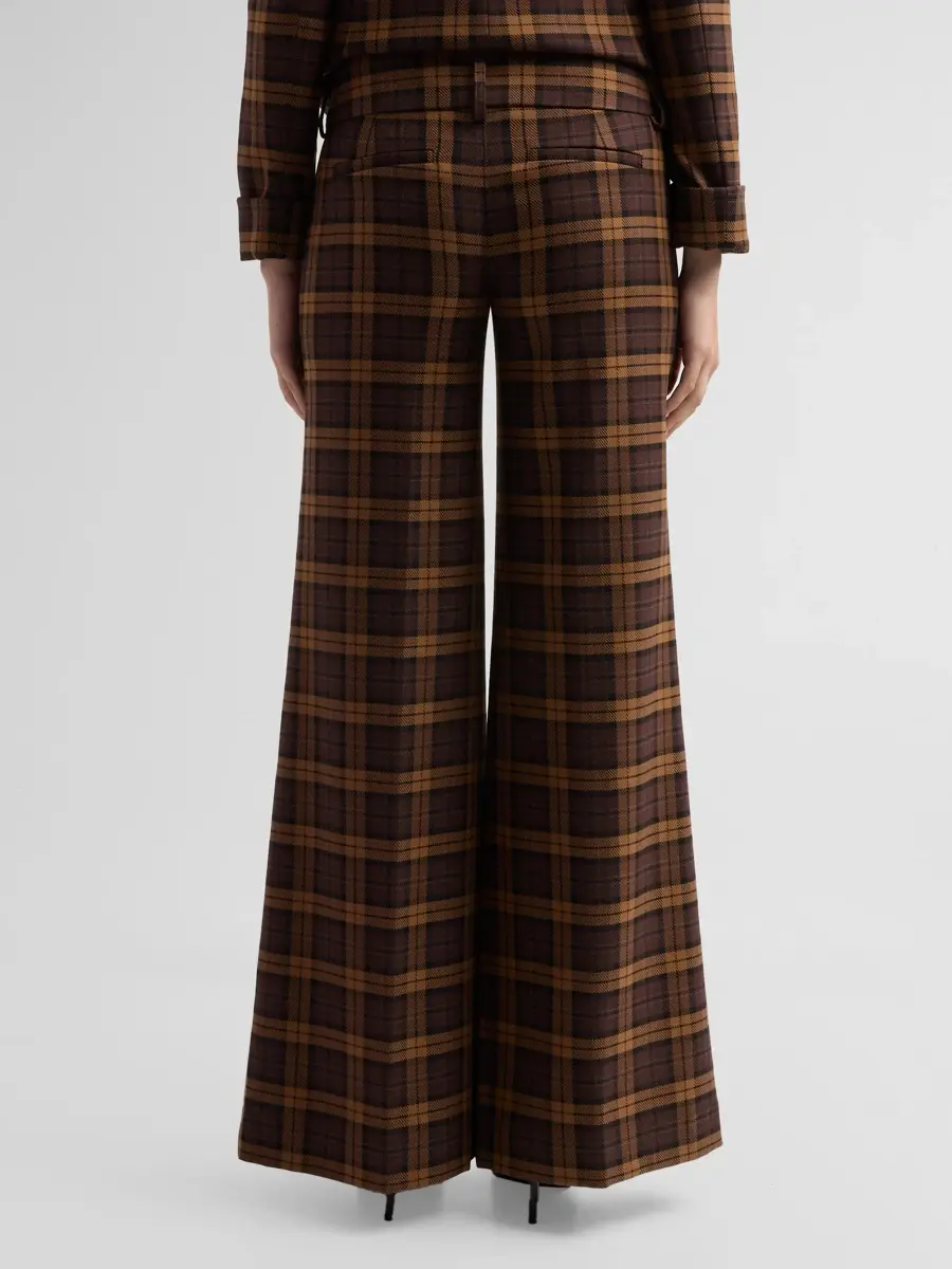 Alice + Olivia Women's Olivia Plaid Wide-Leg Pants | Thumbnail 3 Alice + Olivia Women's Olivia Plaid Wide-Leg Pants | Thumbnail 3