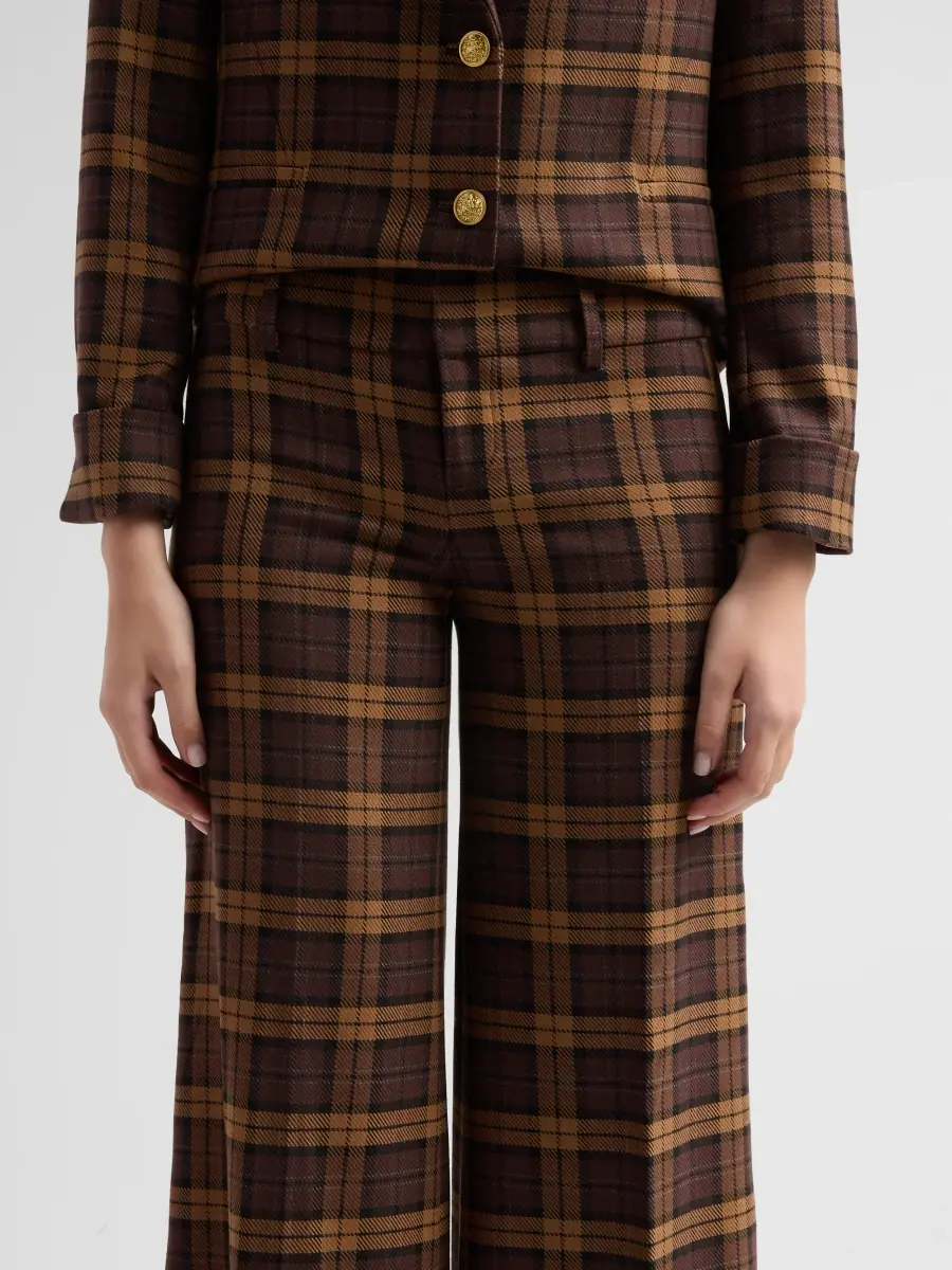 Alice + Olivia Women's Olivia Plaid Wide-Leg Pants | Thumbnail 5 Alice + Olivia Women's Olivia Plaid Wide-Leg Pants | Thumbnail 5
