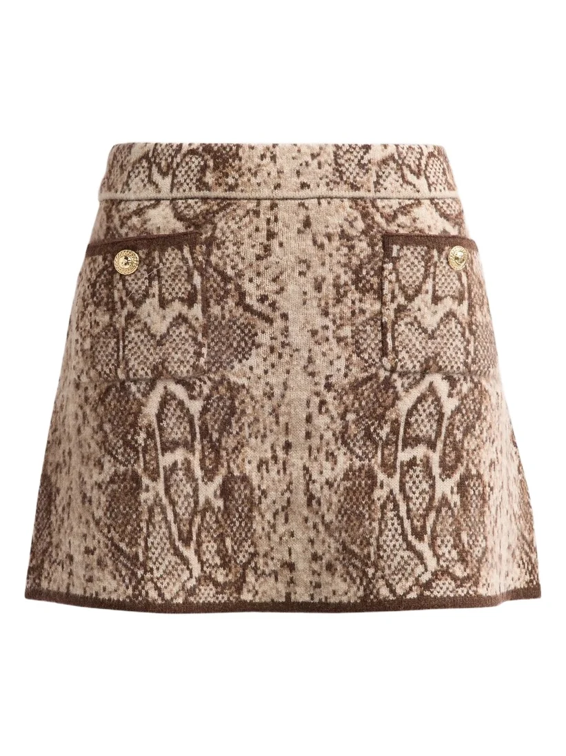 Women's Dayton Brushed Wool Jacquard Mini Skirt
