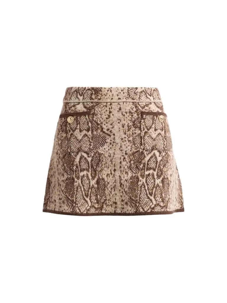 Cara Cara Women's Dayton Brushed Wool Jacquard Mini Skirt