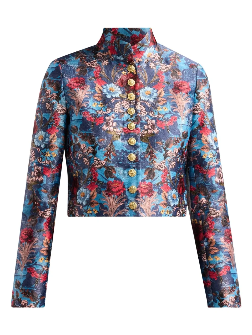 Women's Emerson Floral Jacquard Military Jacket Women's Emerson Floral Jacquard Military Jacket