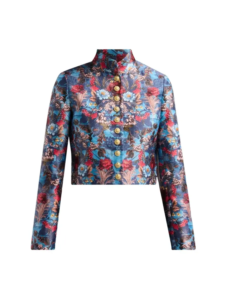 Women's Emerson Floral Jacquard Military Jacket Women's Emerson Floral Jacquard Military Jacket