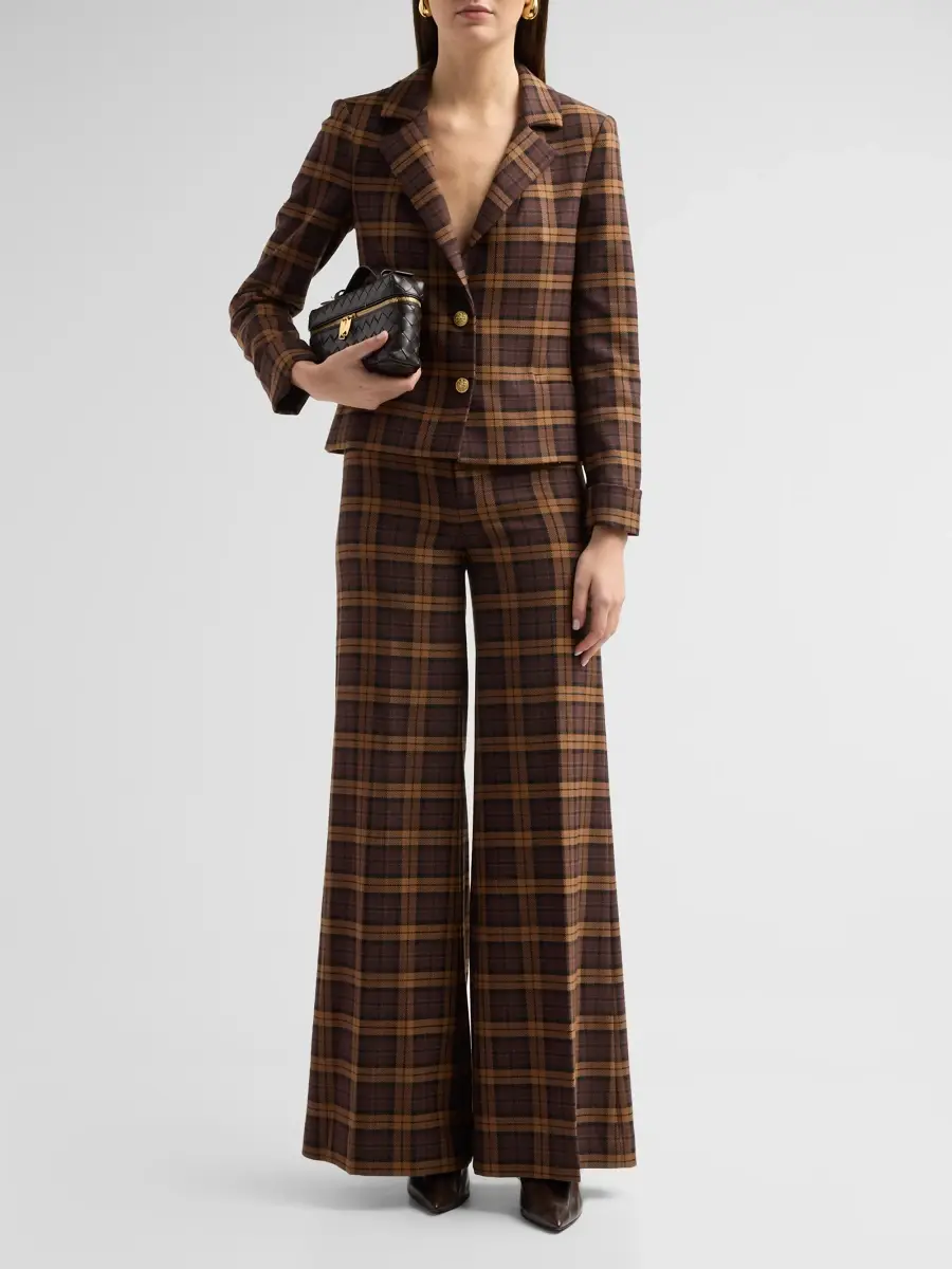 Alice + Olivia Women's Macey Check Blazer | Thumbnail 2 Alice + Olivia Women's Macey Check Blazer | Thumbnail 2