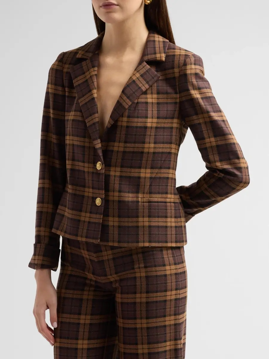 Alice + Olivia Women's Macey Check Blazer | Thumbnail 4 Alice + Olivia Women's Macey Check Blazer | Thumbnail 4