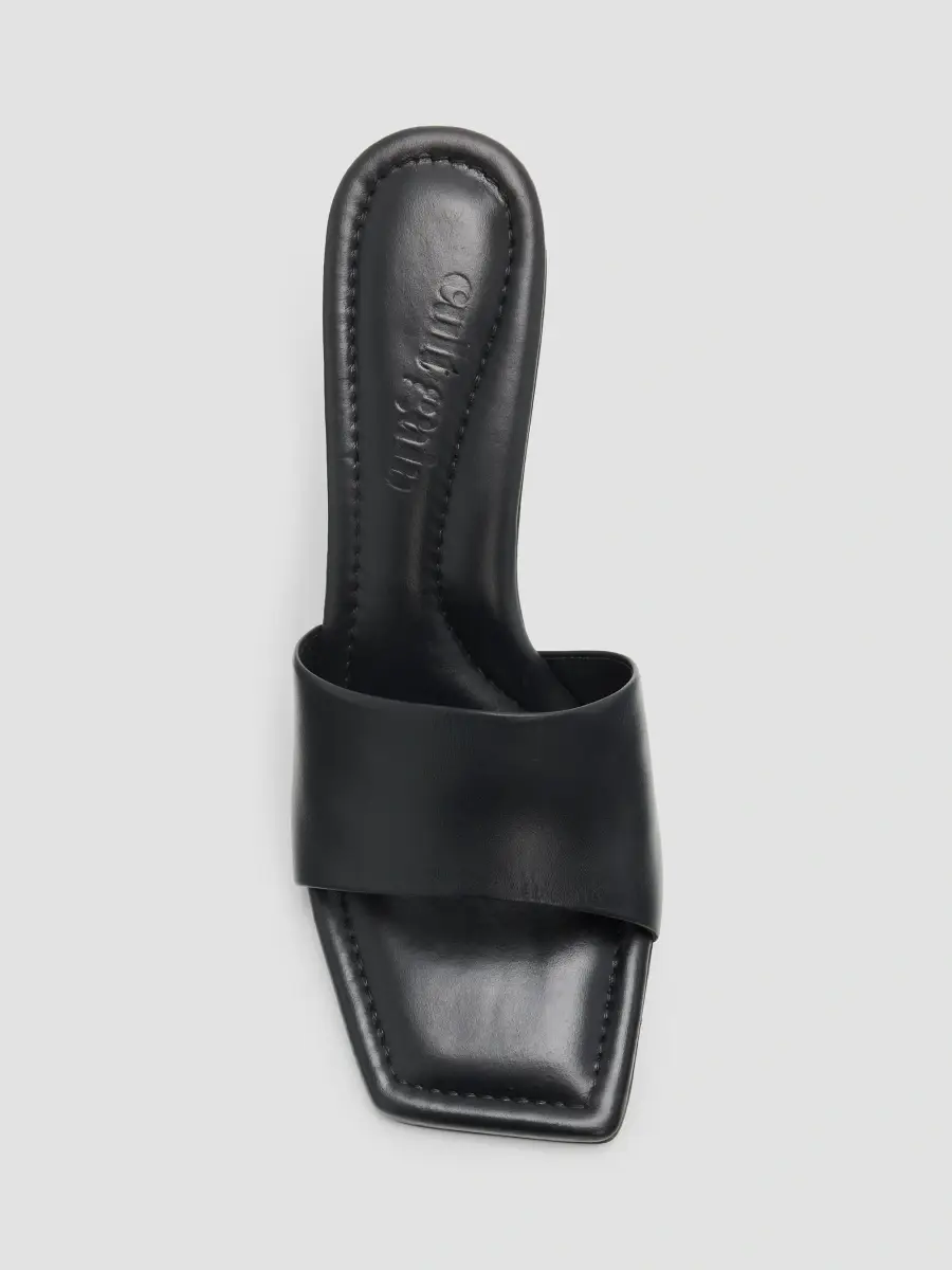 Cult Gaia Women's Mahina 100MM Leather Slip-On Sandals | Thumbnail 3