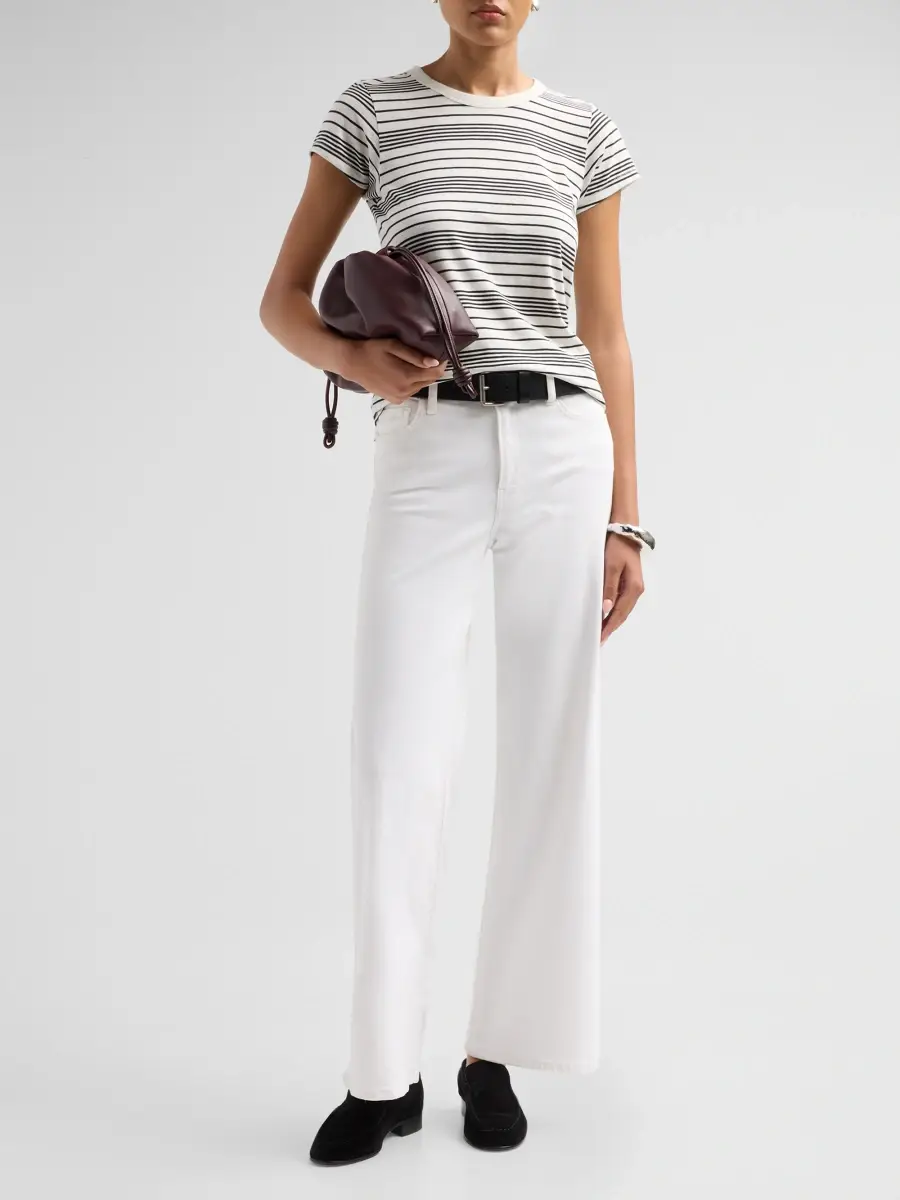 rag & bone Women's The Slub Striped Pima Cotton T-Shirt | Thumbnail 2 rag & bone Women's The Slub Striped Pima Cotton T-Shirt | Thumbnail 2