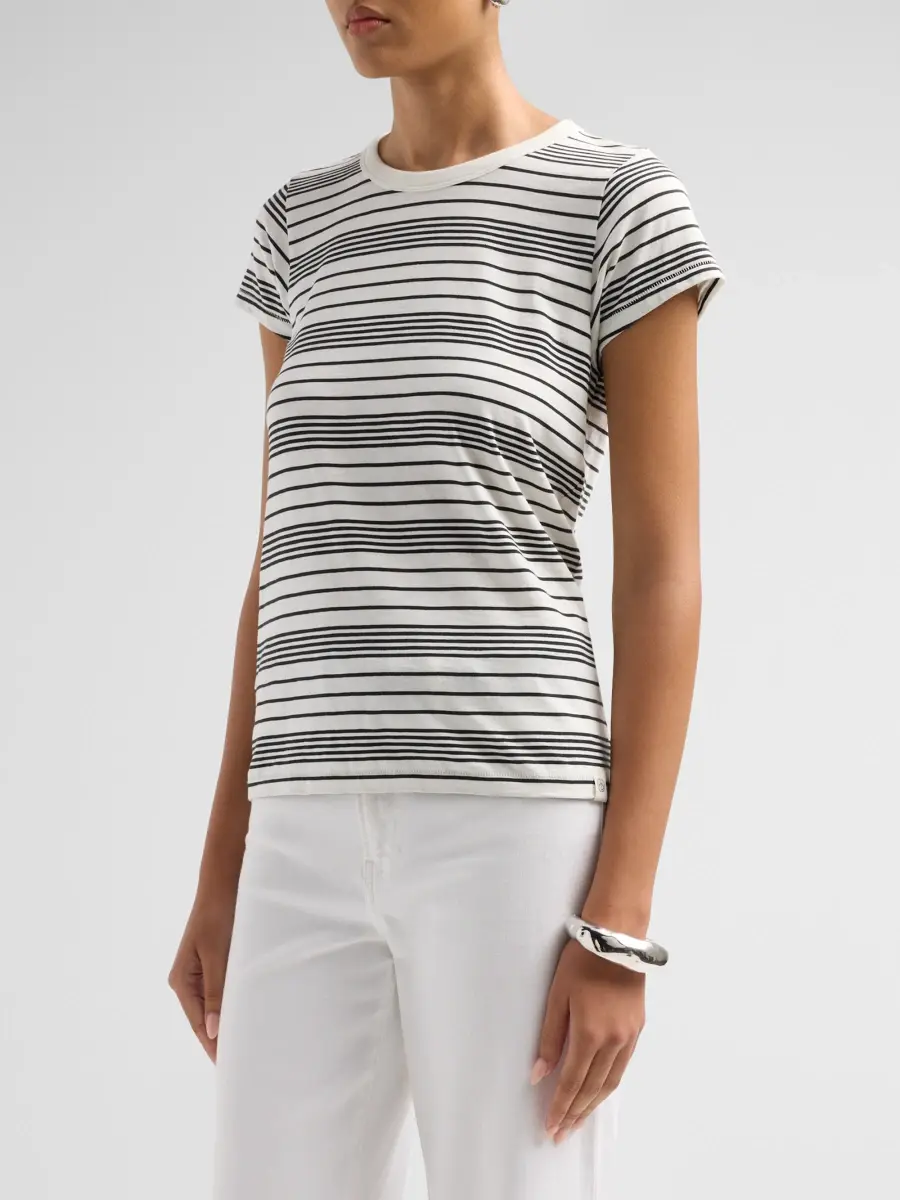 rag & bone Women's The Slub Striped Pima Cotton T-Shirt | Thumbnail 4 rag & bone Women's The Slub Striped Pima Cotton T-Shirt | Thumbnail 4