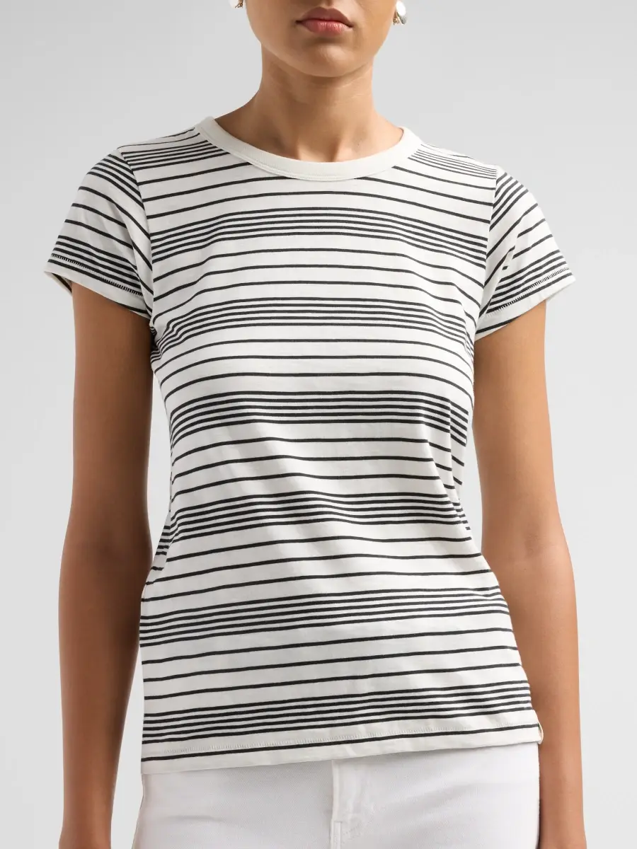 rag & bone Women's The Slub Striped Pima Cotton T-Shirt | Thumbnail 5 rag & bone Women's The Slub Striped Pima Cotton T-Shirt | Thumbnail 5