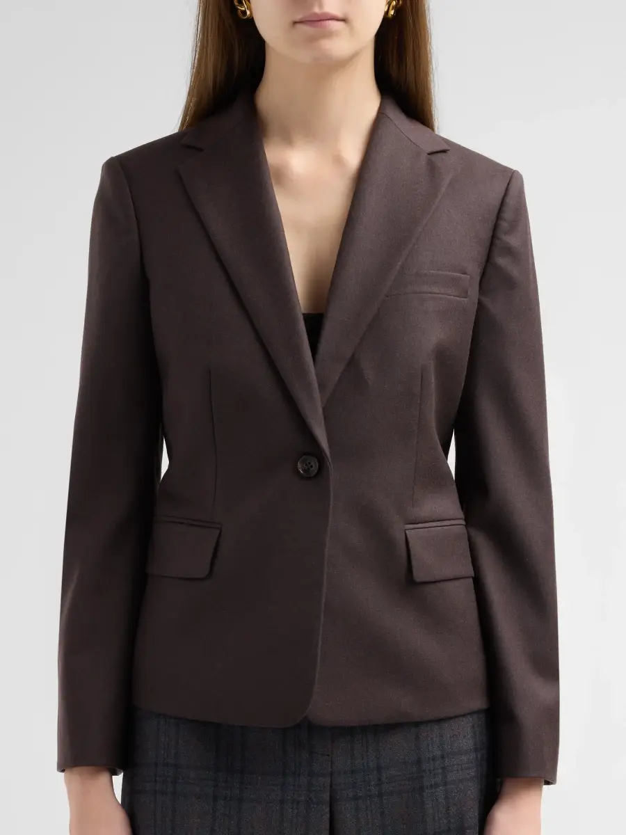 Theory Women's Virgin Wool Single-Breasted Jacket | Thumbnail 5 Theory Women's Virgin Wool Single-Breasted Jacket | Thumbnail 5