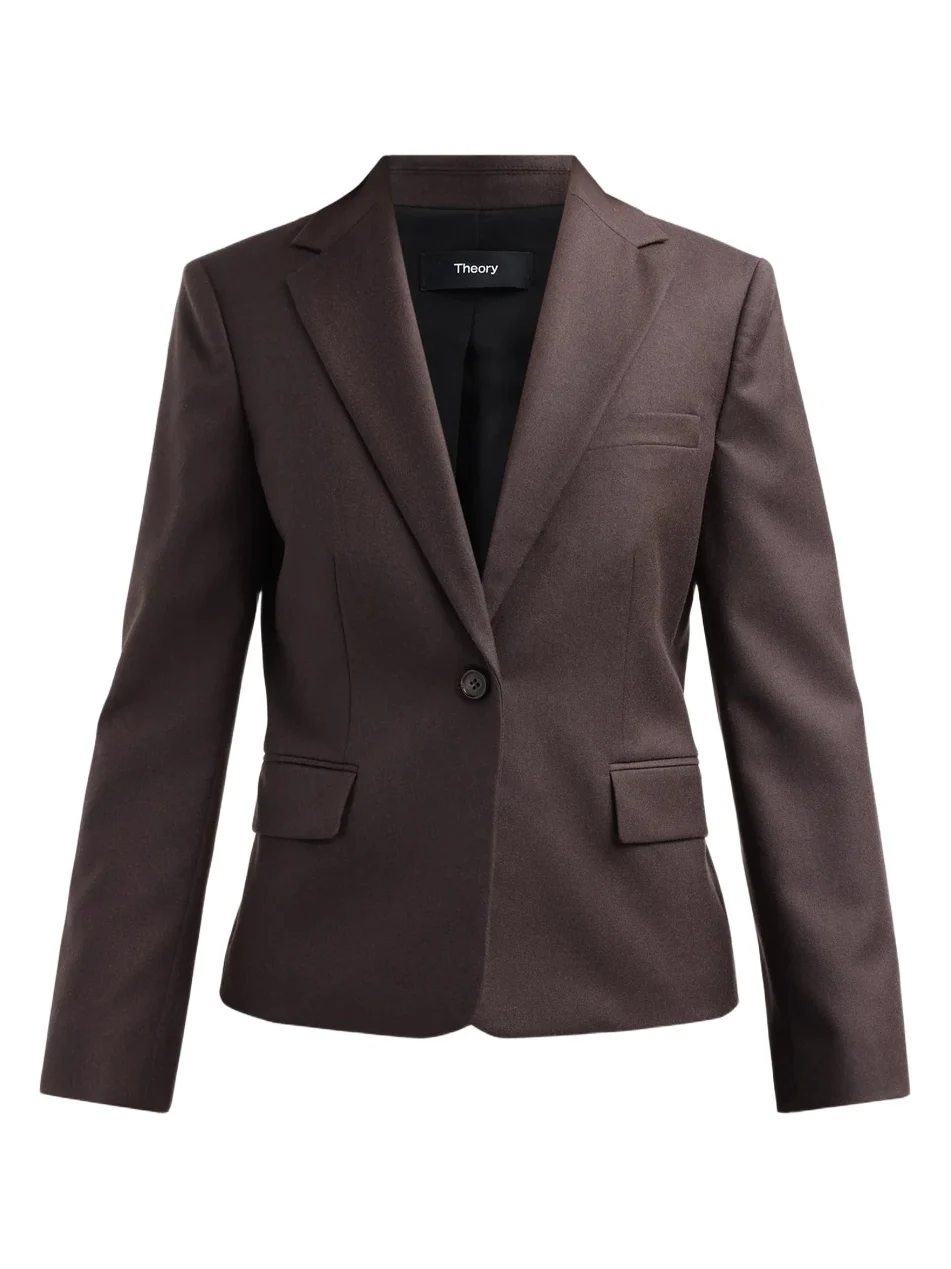 Women's Virgin Wool Single-Breasted Jacket