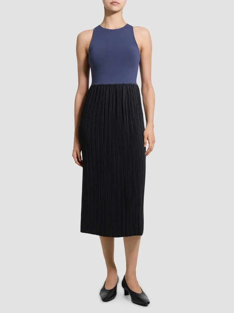 Theory Women's Tank Plissé Midi Dress | Thumbnail 2 Theory Women's Tank Plissé Midi Dress | Thumbnail 2
