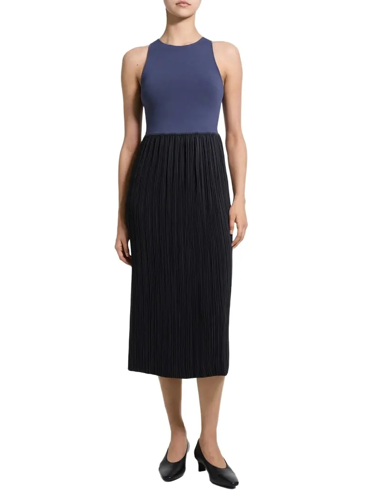 Theory Women's Tank Plissé Midi Dress